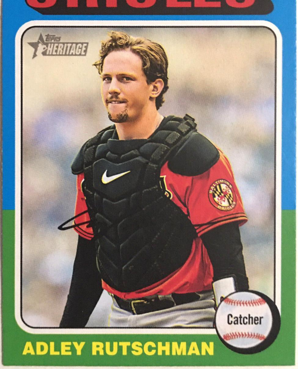 Adley Rutschman #188 Baseball Cards 2024 Topps Heritage Color Swap