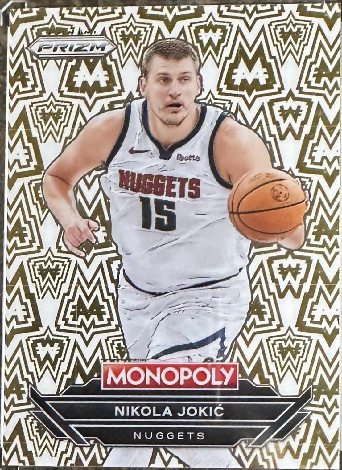 Nikola Jokic #W11 Basketball Cards 2024 Panini Prizm Monopoly Millionaire White