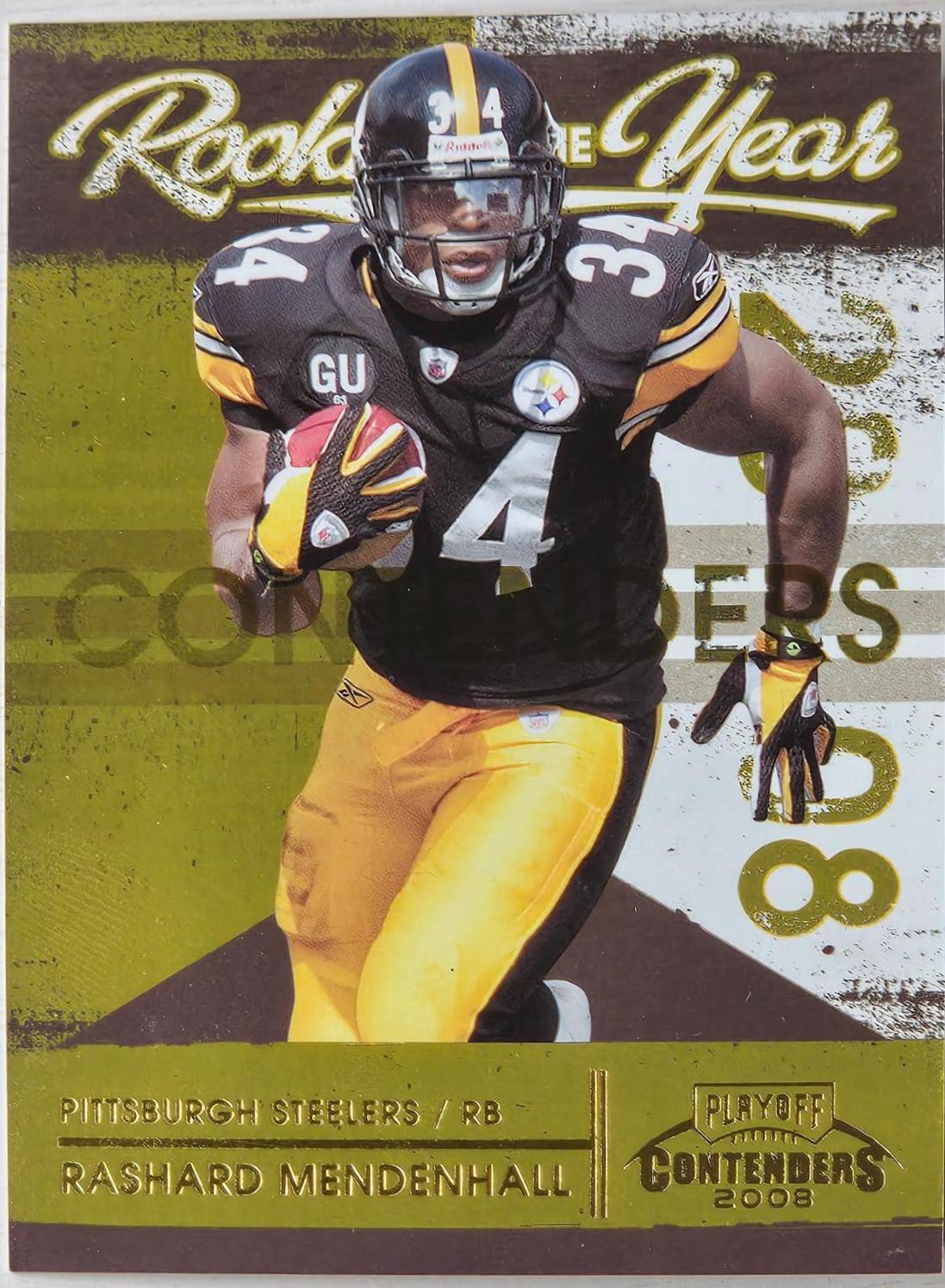 Rashard Mendenhall #13 Football Cards 2008 Playoff Rookie of the Year Contenders