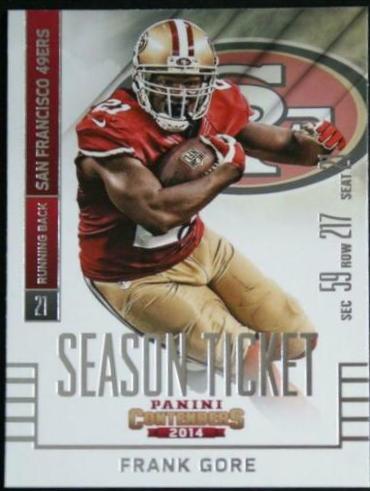 Frank Gore #2 Football Cards 2014 Panini Contenders