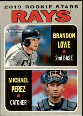 Brandon Lowe, Michael Perez #9 Baseball Cards 2019 Topps Heritage