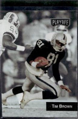 Tim Brown #4 Football Cards 1993 Playoff Promo