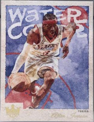 Allen Iverson #3 Basketball Cards 2022 Panini Court Kings Water Color