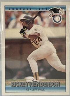 Rickey Henderson #30 Baseball Cards 1992 Donruss