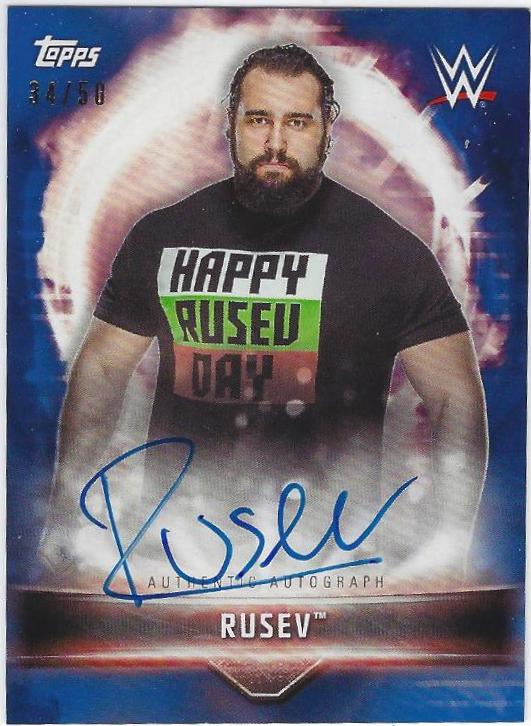 Rusev #A-RD Wrestling Cards 2019 Topps WWE Road to Wrestlemania Autographs