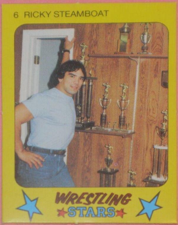 Ricky The Dragon Steamboat #6 Wrestling Cards 1986 Monty Gum Wrestling Stars