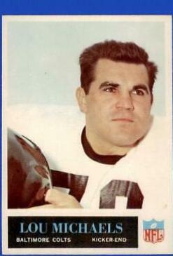 Lou Michaels #7 Football Cards 1965 Philadelphia