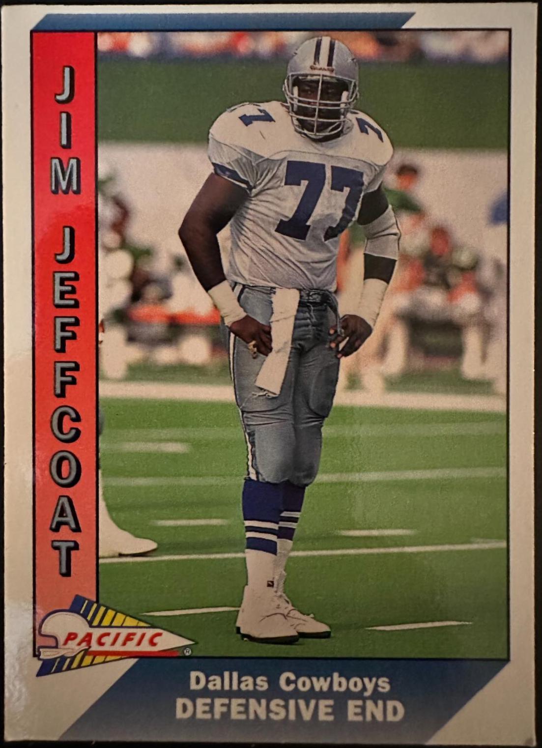 Jim Jeffcoat #98 Football Cards 1991 Pacific