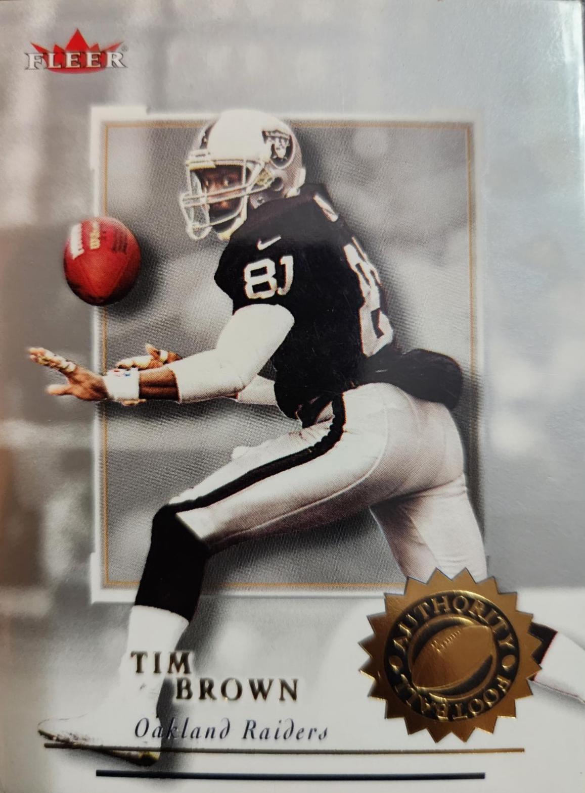 Tim Brown #13 Football Cards 2001 Fleer Authority