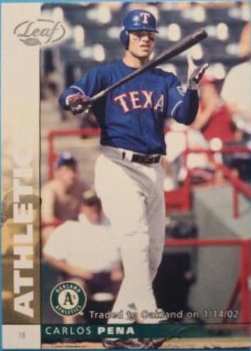 Carlos Pena #48 Baseball Cards 2002 Leaf