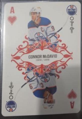 Connor McDavid #ACE-HEARTS Hockey Cards 2023 O-Pee-Chee Playing Cards