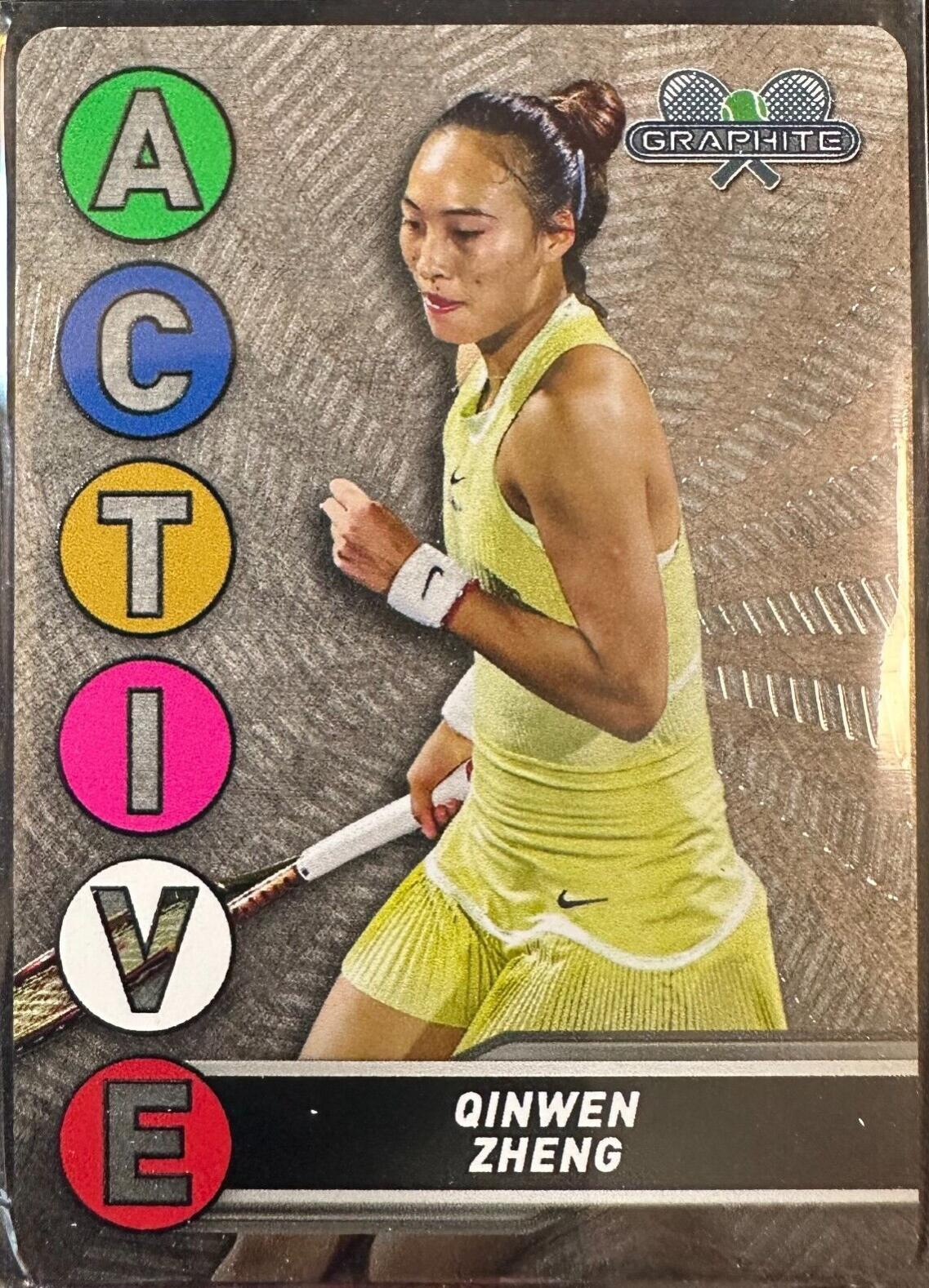 Qinwen Zheng #ACM-14 Tennis Cards 2024 Topps Graphite Active Metal