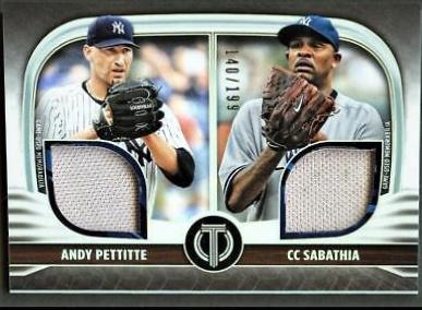 Andy Pettitte #DR-AP Baseball Cards 2022 Topps Tribute Dual Relics