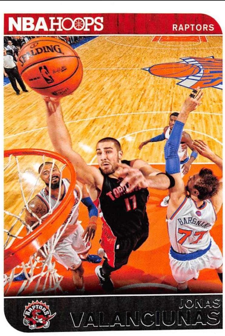Jonas Valanciunas #10 Basketball Cards 2014 Panini Hoops