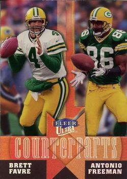 Brett Favre / Antonio Freeman #5CP Football Cards 1999 Ultra Counterparts