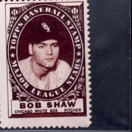 Bob Shaw Baseball Cards 1961 Topps Stamps