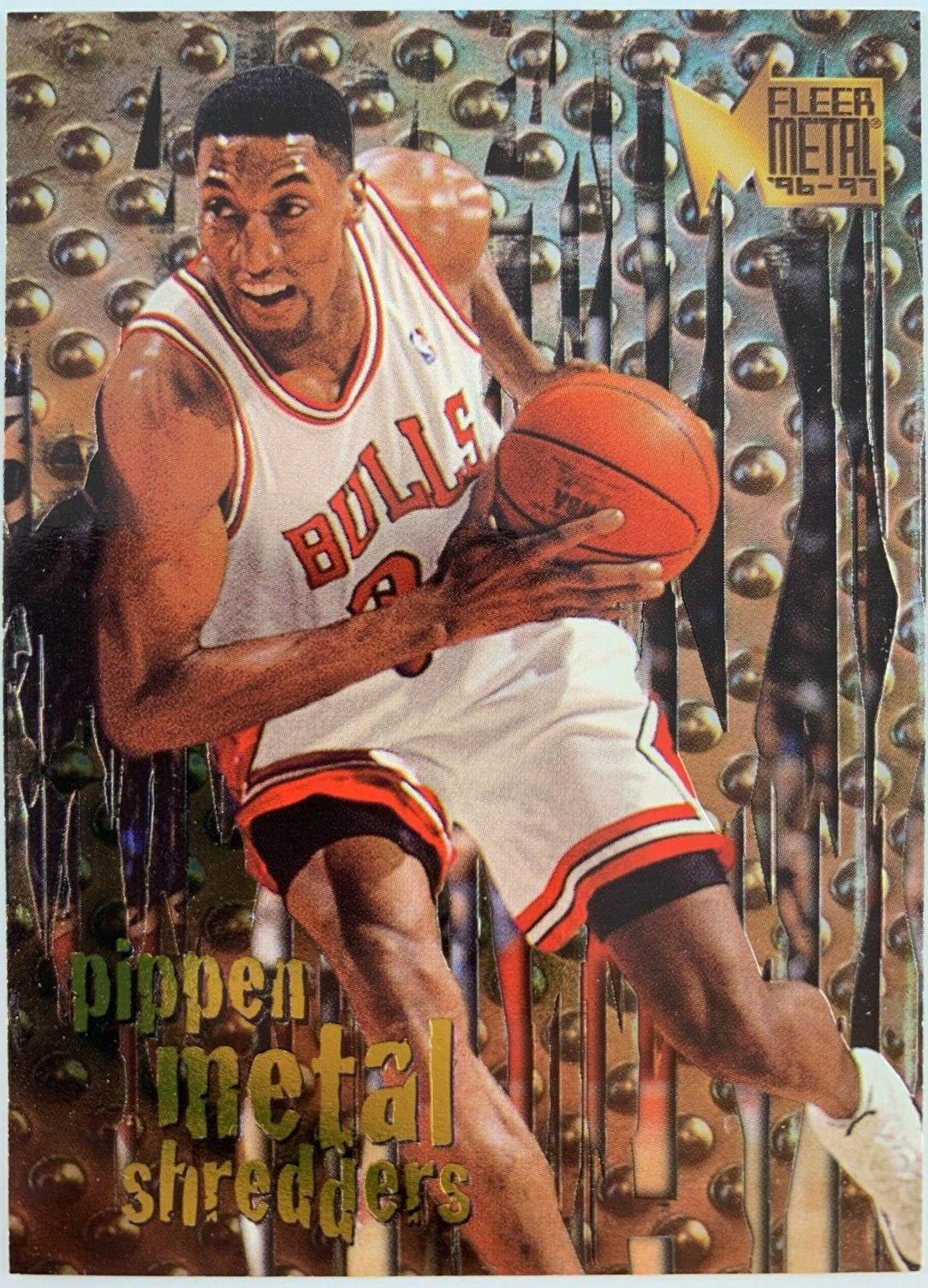 Scottie Pippen #145 Basketball Cards 1996 Fleer Metal
