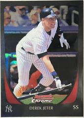 Derek Jeter [Blue Refractor] #129 Baseball Cards 2011 Bowman Chrome Prices