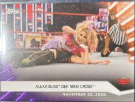 Alexa Bliss def. Nikki Cross #99 Wrestling Cards 2021 Topps WWE Women's Division