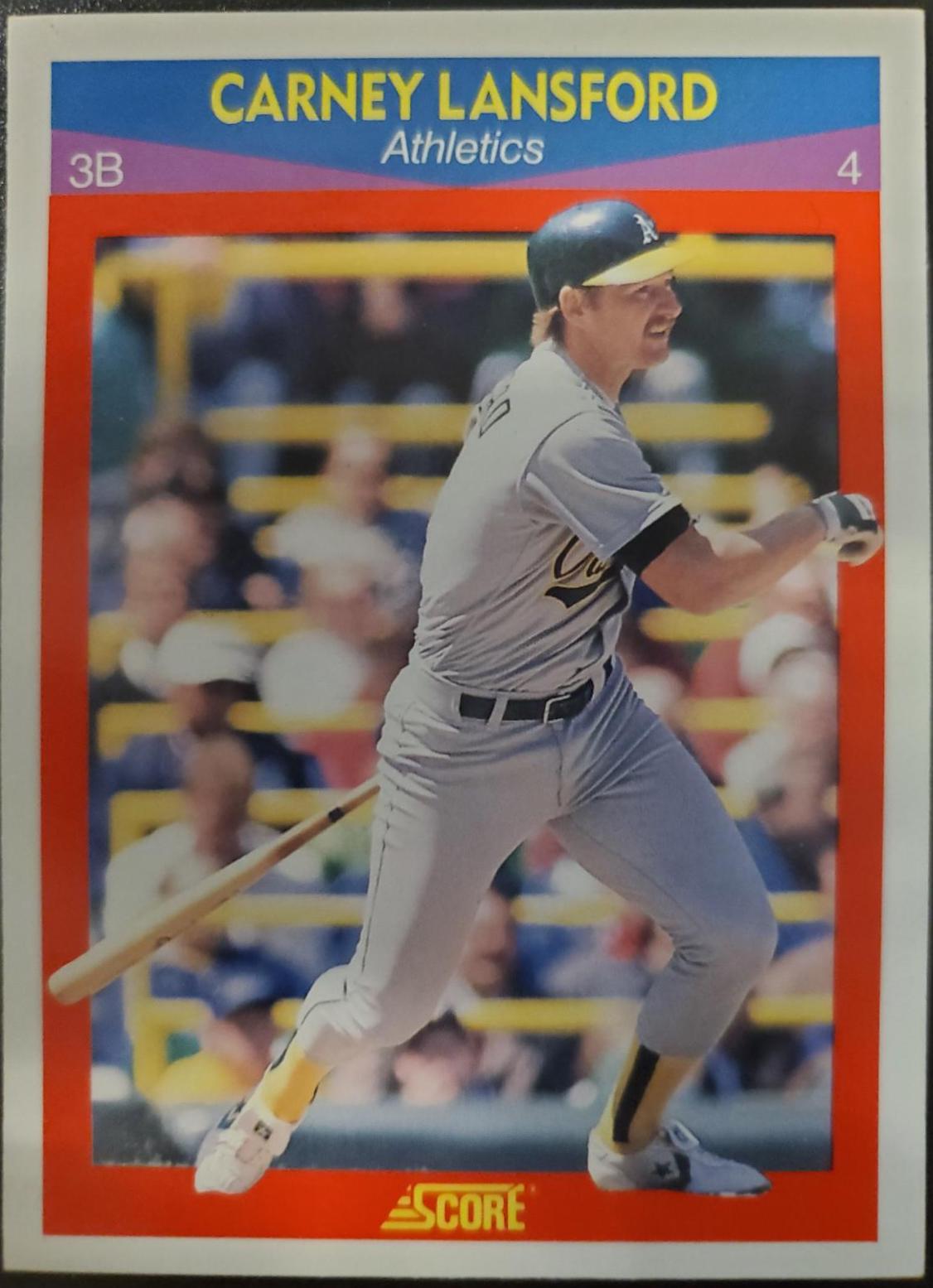 Carney Lansford #20 Baseball Cards 1990 Score Superstars