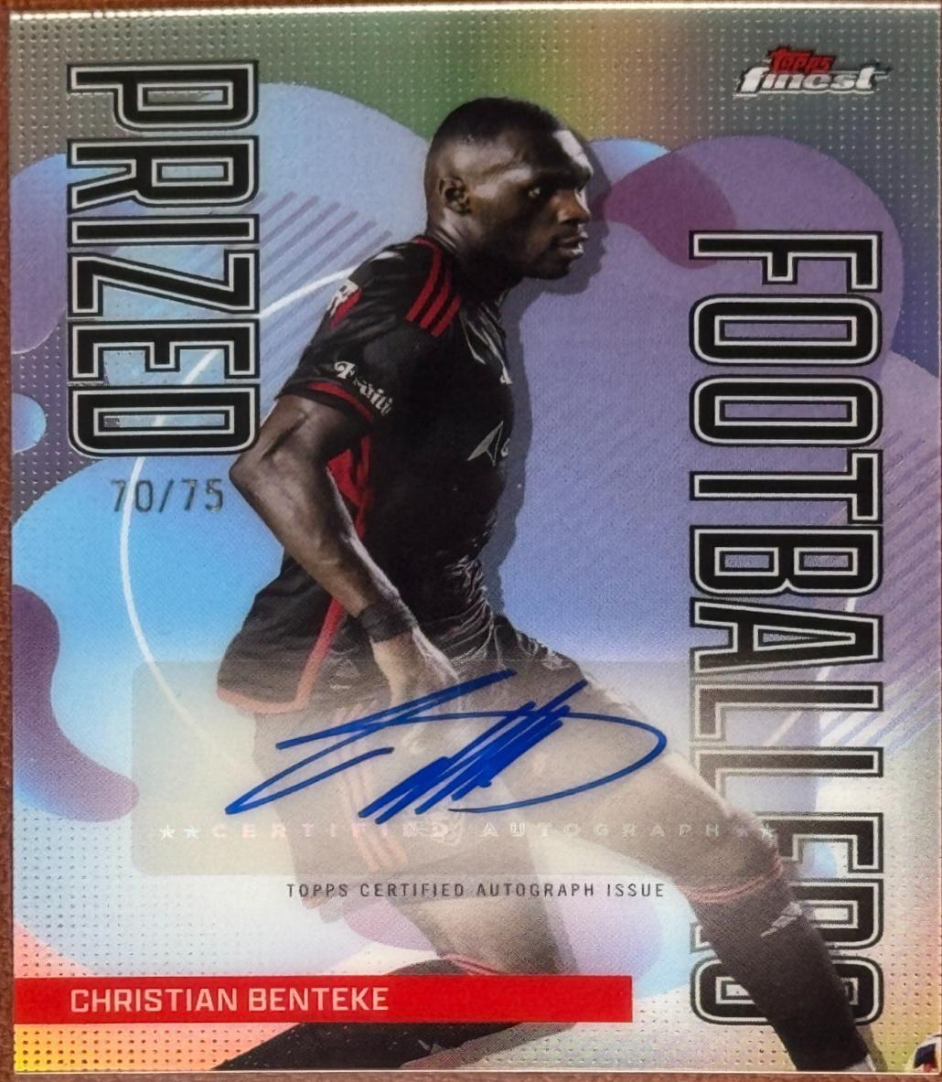 Christian Benteke #PFA-CB Soccer Cards 2024 Topps Finest MLS Prized Footballers Autograph