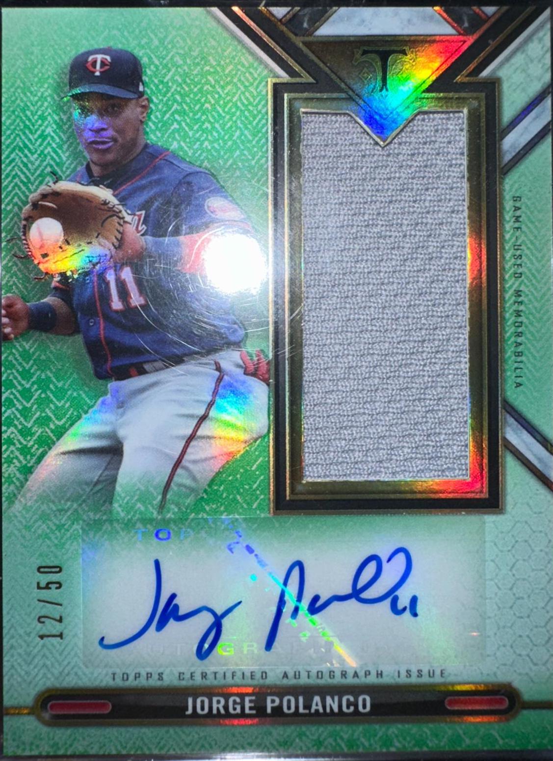 Jorge Polanco #ASJR-JP Baseball Cards 2021 Topps Triple Threads Legends Relic Combo
