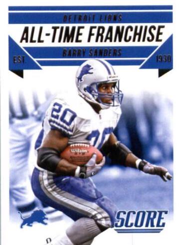 Barry Sanders #2 Football Cards 2015 Panini Score All-Time Franchise