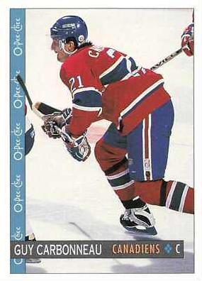 Guy Carbonneau #206 Hockey Cards 1992 O-Pee-Chee
