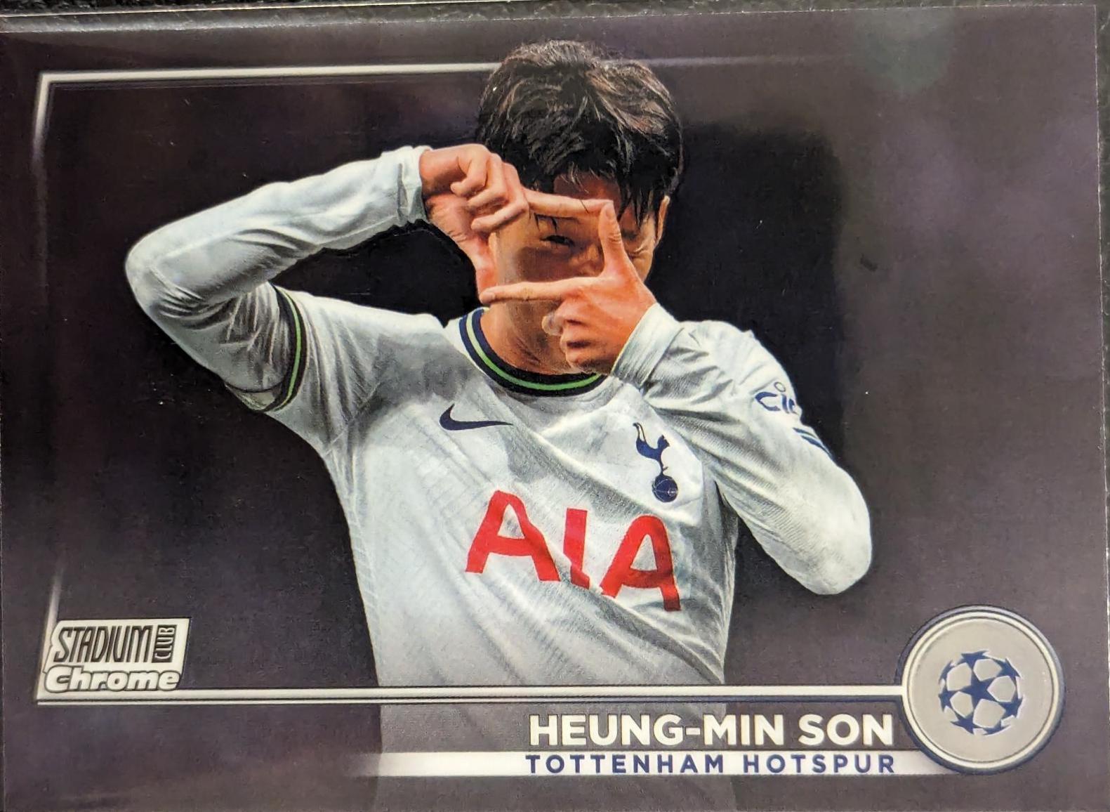Heung Min Son #61 Soccer Cards 2022 Stadium Club Chrome UEFA Competitions