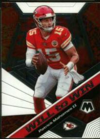 Patrick Mahomes II #WW1 Football Cards 2020 Panini Mosaic Will to Win