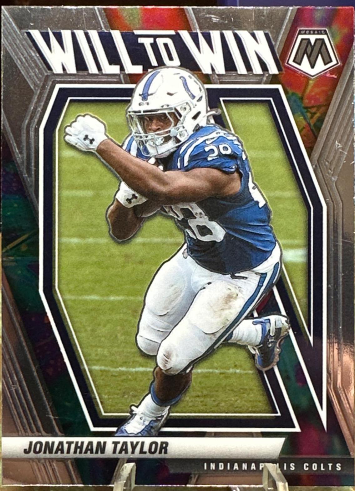 Jonathan Taylor #WW-9 Football Cards 2021 Panini Mosaic Will to Win