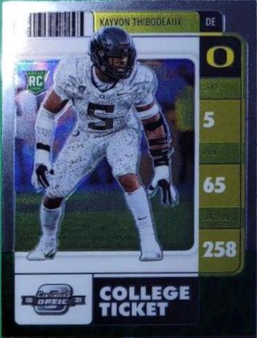 Kayvon Thibodeaux #17 Football Cards 2022 Panini Chronicles Draft Picks Contenders Optic