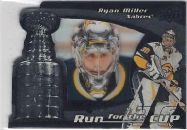Ryan Miller #CUP-4 Hockey Cards 2008 Upper Deck Black Diamond Run for the Cup