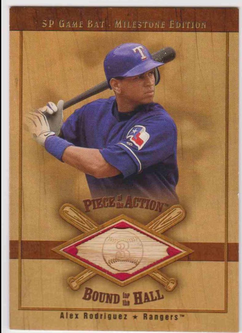 Alex Rodriguez #b-AR(R) Baseball Cards 2001 SP Game Bat Milestone Bound for the Hall