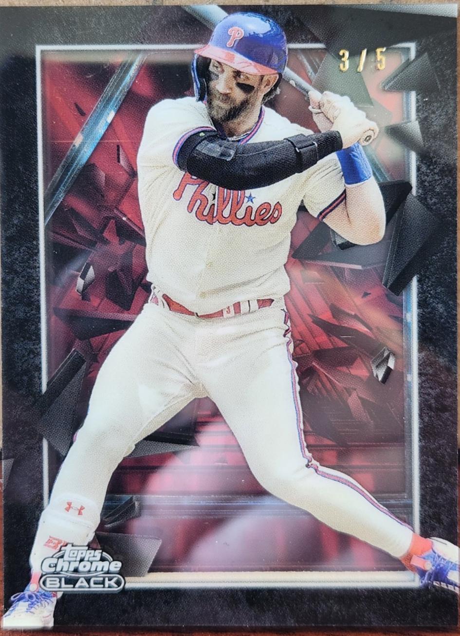 Bryce Harper #DOD-6 Baseball Cards 2024 Topps Chrome Black Depth of Darkness