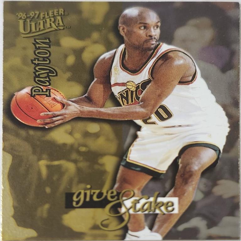 Gary Payton #7 Basketball Cards 1996 Ultra Give & Take