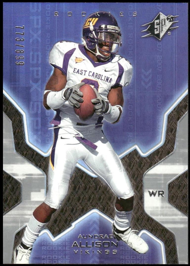 Aundrae Allison #134 2007 Spx Football