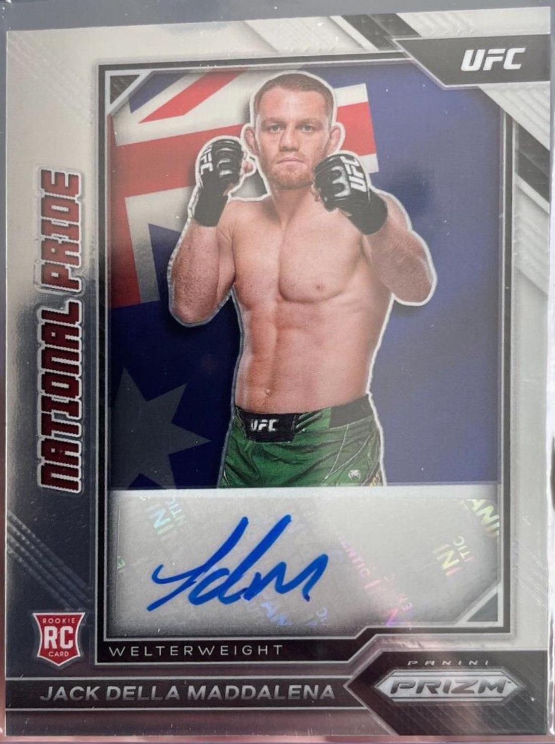 Jack Della Maddalena #NP-JDM Ufc Cards 2023 Panini Chronicles UFC National Pride Signatures