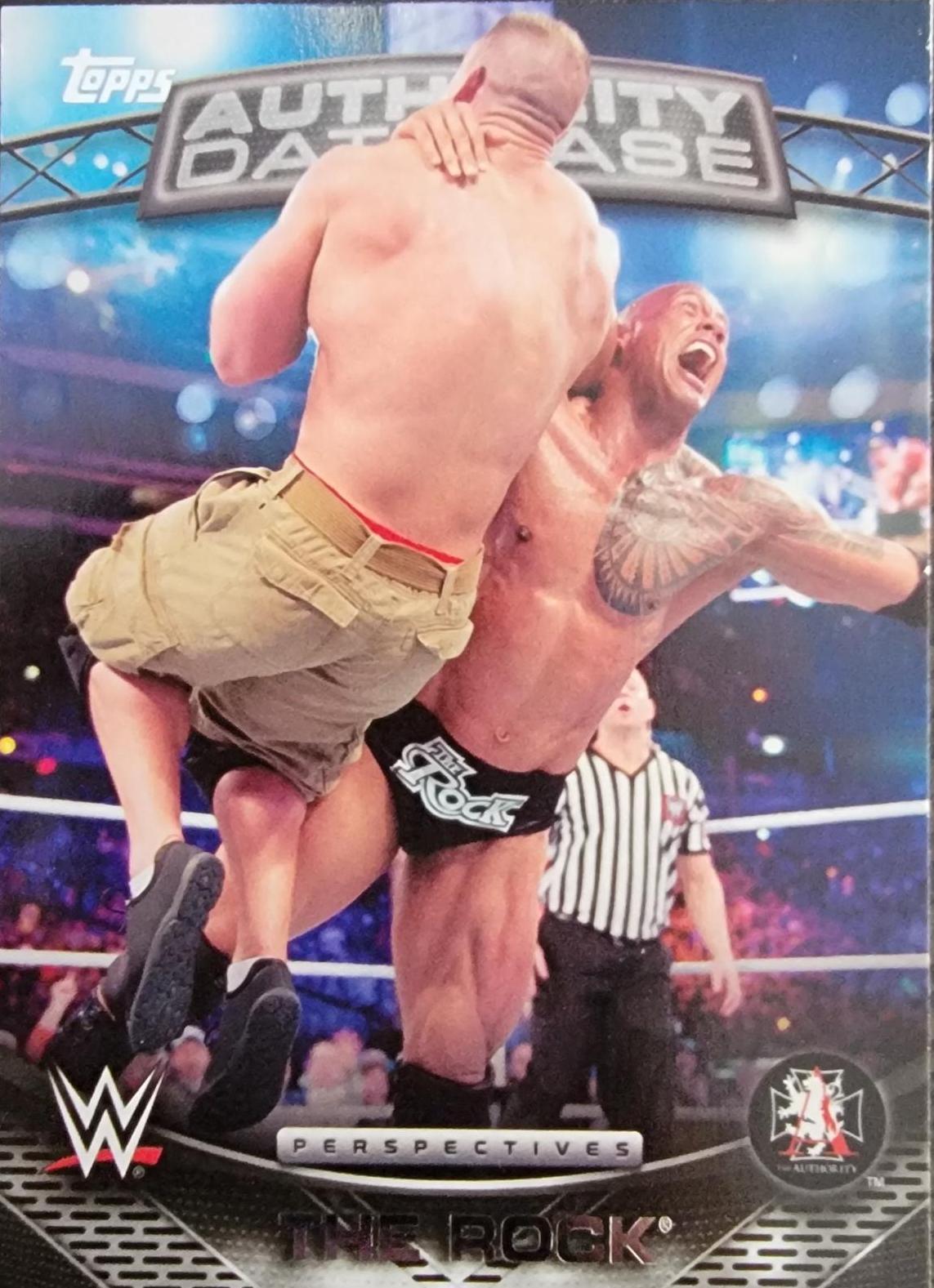 The Rock #12A Wrestling Cards 2016 Topps WWE Authority Database