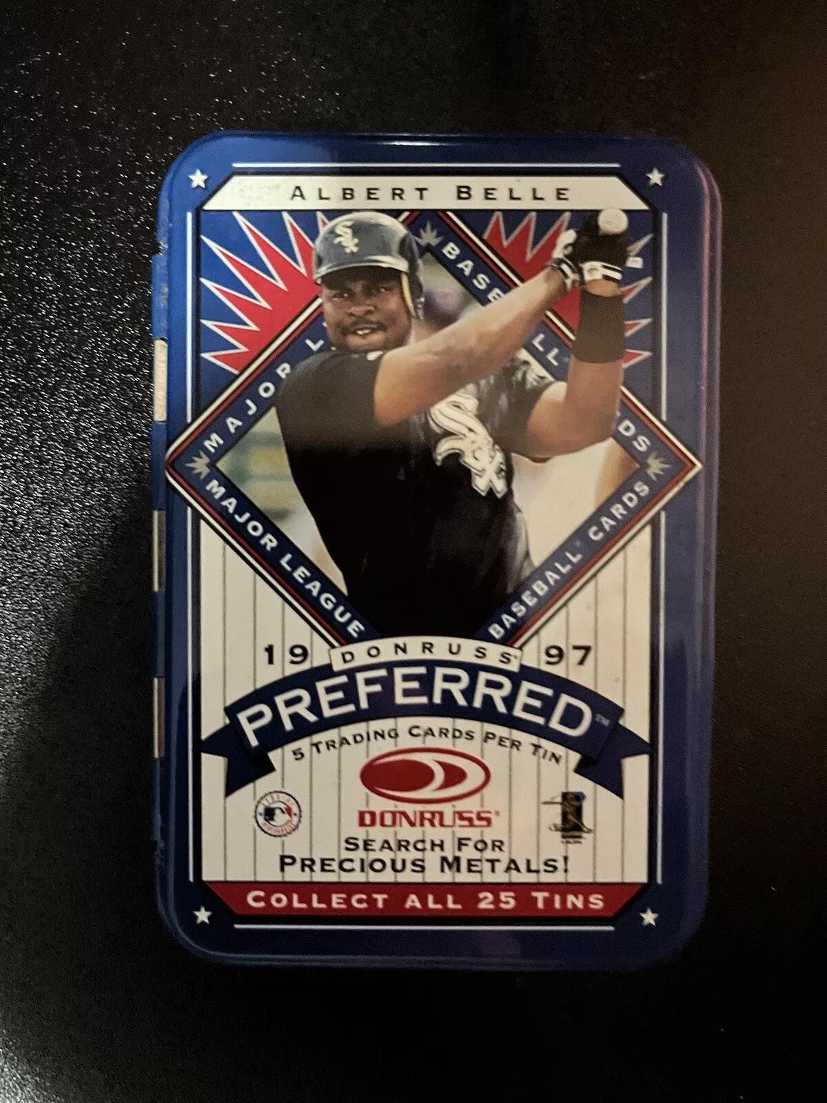 ALBERT BELLE TIN Baseball Cards 1997 Panini Donruss Preferred