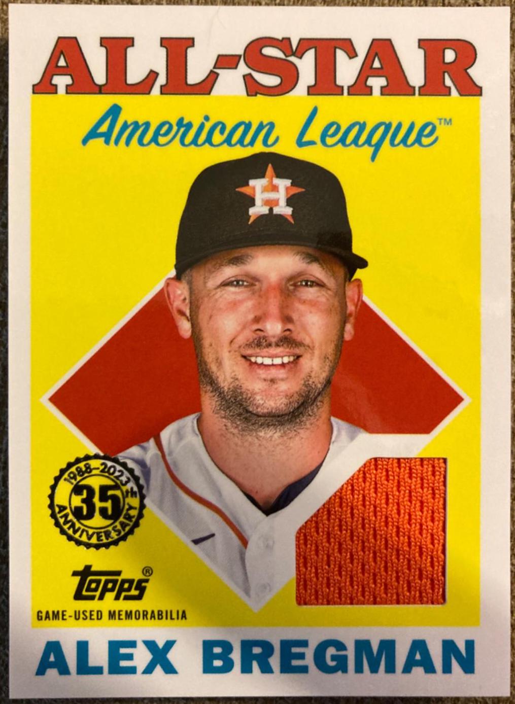 Alex Bregman #88ASR-AB Baseball Cards 2023 Topps 1988 All Star Relics