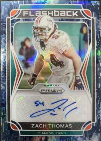 Zach Thomas #FA-ZT 2021 Panini Prizm Flashback Autographs Football
