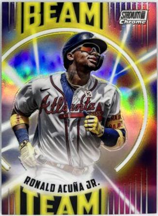 Ronald Acuna Jr. #BT-1 Baseball Cards 2022 Stadium Club Chrome Beam Team
