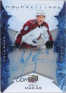 Cale Makar #C-CM Hockey Cards 2022 Upper Deck Trilogy 2020 Update Crystallized Signatures