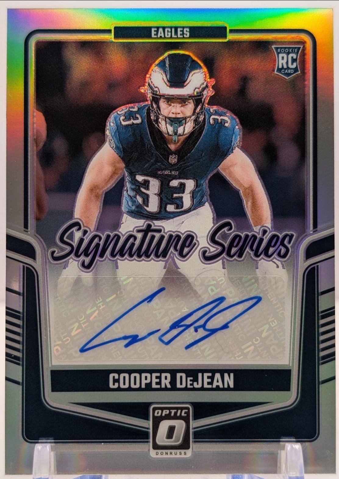 Cooper DeJean #2 Football Cards 2024 Panini Donruss Optic Signature Series Holo