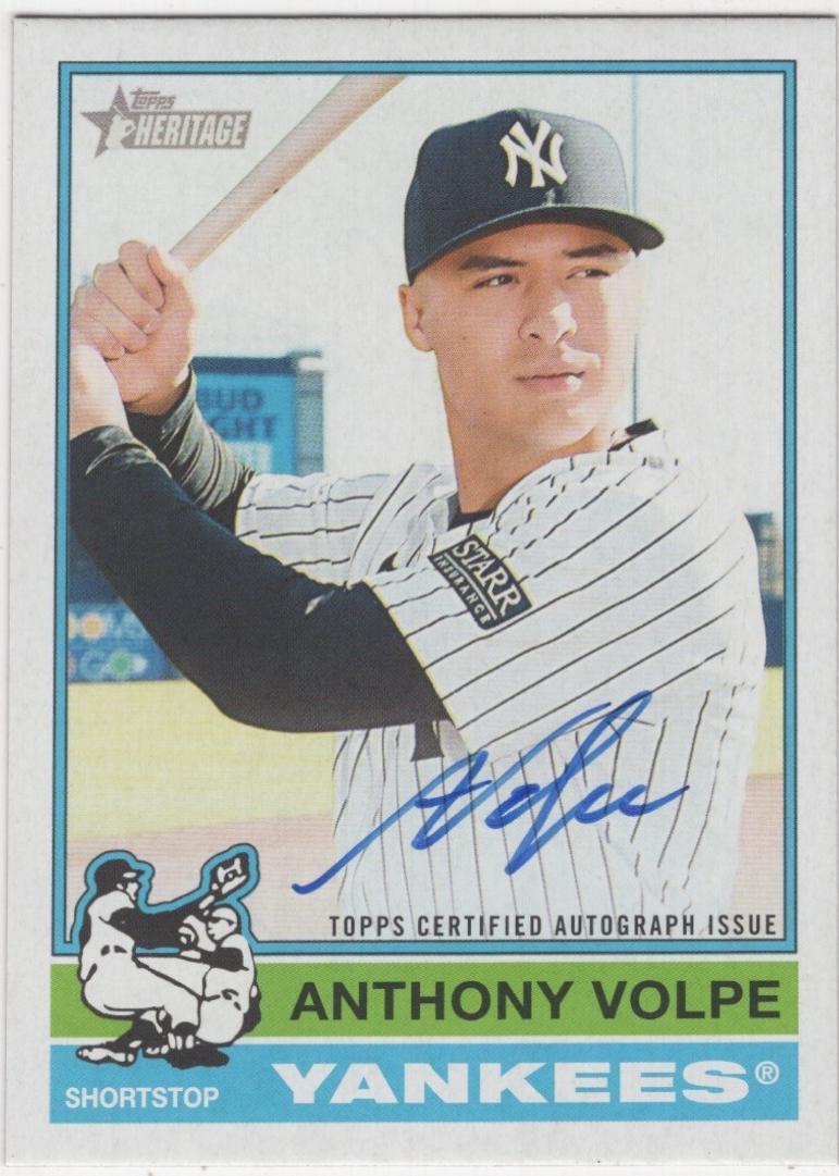 Anthony Volpe #ROA-AVO Baseball Cards 2025 Topps Heritage Real One Autograph