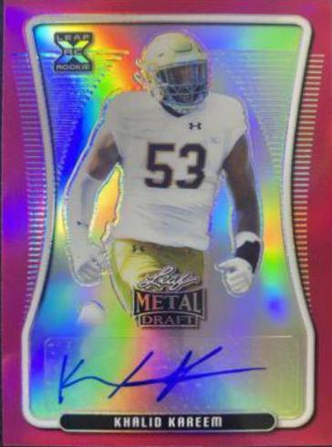 Khalid Kareem #BA-KK1 2020 Leaf Metal Draft Autographs Football