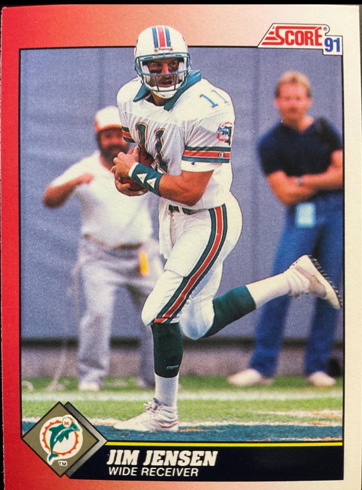 Jim Jensen #210 Football Cards 1991 Score