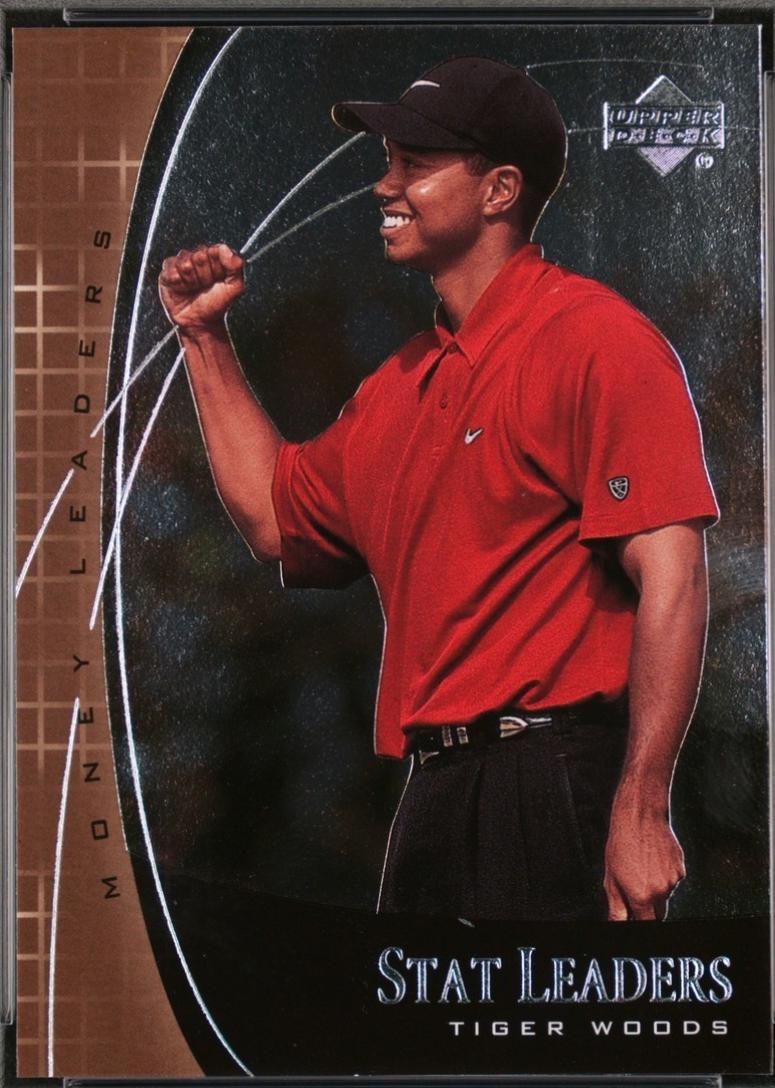 Tiger Woods #SL17 Golf Cards 2001 Upper Deck Stat Leaders