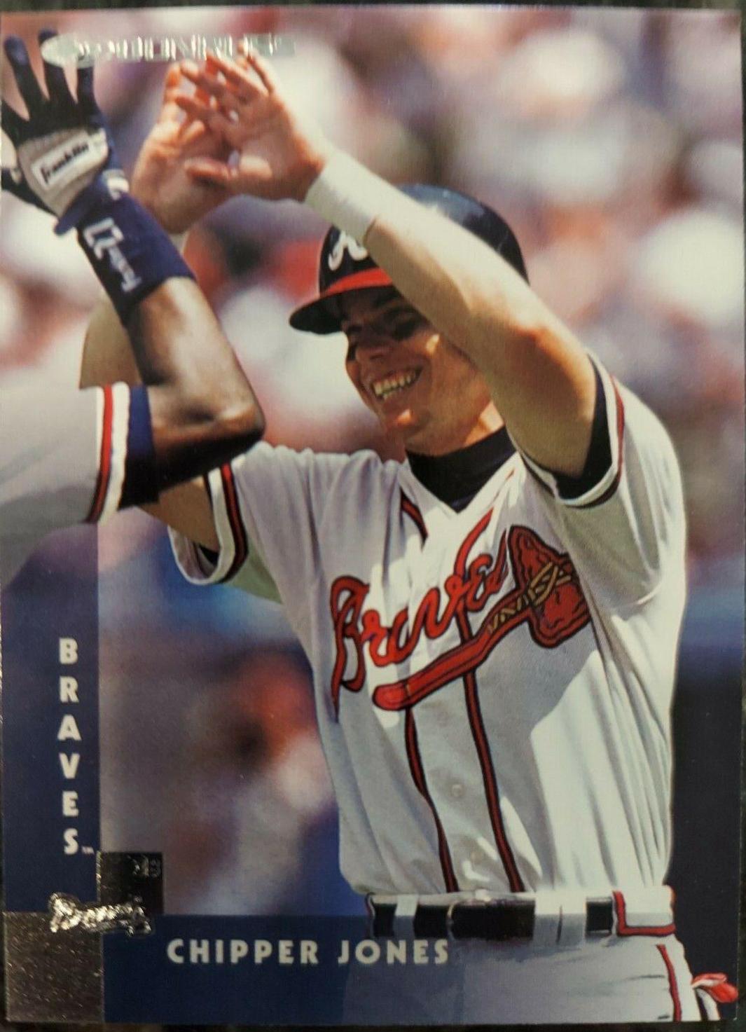 Chipper Jones #34 Baseball Cards 1996 Panini Donruss